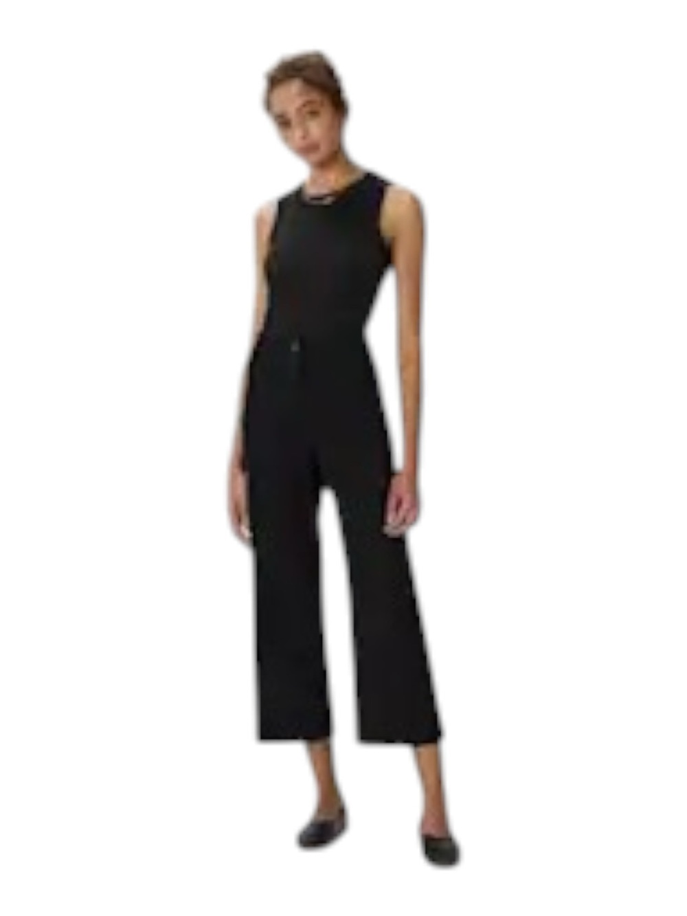 Quince Ultra-Stretch Ponte Cropped Wide Leg Pants Black 16 NWT - Picture 15 of 15